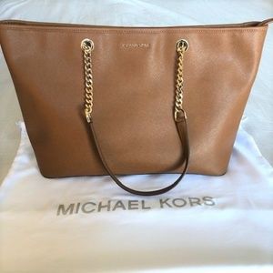 Michael Kors Chain-Strap Jet Set Tote